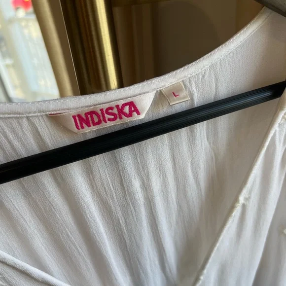 Indiska White Embroidered Dress | Large - Picture 3 of 8